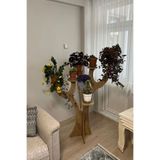 WOODEN MAN Dekoratif Büyük Ahşap Çiçeklik 8 Bölmeli Modern Saksı Standı Ahşap Rengi Mdf 125 cm