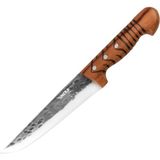 Wooden Saplı Dövme Kasap Bıçağı 16,5 cm - Gümüş