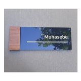 Wooden Serisi Muhasebe Kapı İsimliği