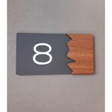 Wooden Serisi Pleksi Kapı Numarası