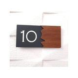 Wooden Serisi Pleksi Kendinden Yapışkanlı Kapı Numarası -10
