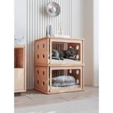 Wooden Studio Ahşap Kedi Evi ve Kafesi | Sehpa Olarak Kullanılabilen Tekli Kedi Evi, Kedi Oyun Evi ve Kedi Yatağı | Ahşap Kedi Oyun Evleri - İkili