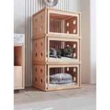 Wooden Studio Ahşap Kedi Evi ve Kafesi | Sehpa Olarak Kullanılabilen Tekli Kedi Evi, Kedi Oyun Evi ve Kedi Yatağı | Ahşap Kedi Oyun Evleri - Üçlü