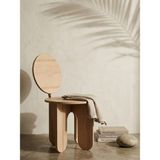 Wooden Studio Yuvarlak Sırtlıklı Modern Ahşap Sandalye Kayın Ahşap Tasarım Dekoratif Ofis Salon Sandalyesi, Çocuk Ders Çalışma Sandalyesi