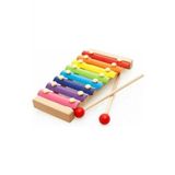 Wooden Toys Ahşap Ksilofon 8 Nota 8 Ton 25 Cm 8 Tuşlu Sesli Selefon Oyuncak
