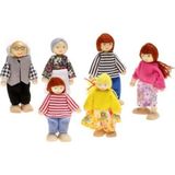 Wooden Toys Ahşap Oyuncak Oyun Evi Için Minik Bebek Ailesi Aile Oyun Seti