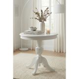 Woodenbend Brayden Beyaz Fiskos Sehpa – 70x70x71 cm Sehpa, Salon, Oturma Odası ve Bekleme Alanı İçin