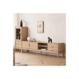 WoodenDecoration01 Veyra TV Ünitesi Masif Ahşap