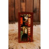 woodenreal Harry Potter Kitap Tutucu Ahşap Işıklı Ev Ofis Dekorasyon El Yapımı Hogwarts Book Nook Kitap Desteği