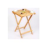 WOODENSA 50x50cm Katlanır Masa Bistro Masa - Bahçe&balkon&teras&cafe Masası Ceviz-Kiraz