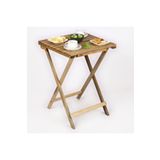 WOODENSA 50x50cm Katlanır Masa Bistro Masa - Bahçe&balkon&teras&cafe Masası Ceviz