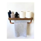 Woodensa Ahşap Banyo Rafı Havluluk