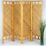 Woodensa Ahşap Paravan Seperatör Oda Bölücü Ayırıcı 4 Kanat Kiraz WDN417 - 200 X 160 CM