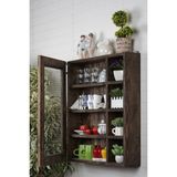 Woodensa Ahsap Telli Dolap Terek WDN071 57X11X67 cm - Ceviz