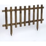 Woodensa Bahçe Çiti Ahşap Dekoratif Çit Sınır Çiti Ceviz Çit 25 x 100 Cm - Kahverengi