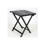 WOODENSA Balkon Masası Bahçe Masası Katlanır Masa Ahşap Masa Siyah 60x60 WDN610