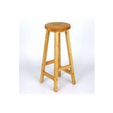 WOODENSA Bar Sandalyesi ,mutfak Sandalyesi Masif Tabure Yuvarlak Bar Taburesi Kiraz PNR514