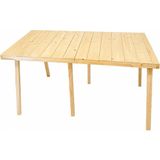 Woodensa Çok Amaçli Katlanabilir Kamp, Piknik Masasi Naturel 60X60X9 - 60 X 120 - Kahverengi