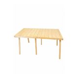 WOODENSA Çok Amaçli Katlanabilir Kamp, Piknik Masasi Naturel 60x60x9