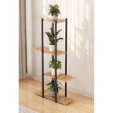 Woodensa Dekoratif 4 Raflı Metal Saksı Standı