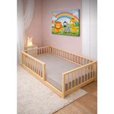 Woodensa Dogal Ahsap Çocuk ve Yetiskin Yatagi Karyola Ayaksiz 120X200 cm KRY012 - Ahşap - 120 x 200 cm