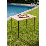 WOODENSA Katlanabilir Çam Sunta Bahçe ve Balkon Masası 60 x 45 x 49 cm Dikdörtgen Ahşap