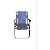 Woodensa Plastik Kollu Katlanir Piknik ve Kamp Sandalyesi Mavi 46,5X40,5X41 cm Sirt 57X55X81 cm - Lacivert