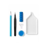 WoodenThings Elmas Boyama Premium Aksesuar Seti | Kalem, Metal Cımbız, Tepsi ve Balmumu