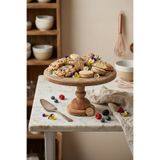 WOODENZ AHŞAP ATOLYESİ Ahşap Ayaklı Pasta Standı – Doğal Sunumluk – Kek Kurabiye Servis Tabağı