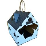 WoodenZoo Ahşap Dekoratif Tek Katlı Beyaz Köpek Evi Yuvası Kulübesi