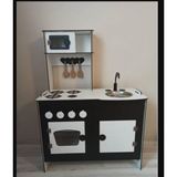 Woodesign Ahşap Oyun Mutfağı Ahşap Oyuncak Mutfak Büyük Boy - Siyah