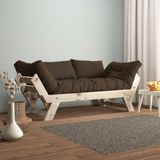 Woodesk Adalar Masif Natural-Kahve Renk 2li Kanepe CPT8123-210 - Kahverengi
