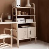 Woodesk Alba Masif Ahşap 140x75 Kitaplık ve Raf Ünitesi Natural Cpt4673-75