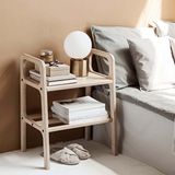 Woodesk Arce Masif Ahşap 50x65 CM Natural Renk Kitaplık Komodin ve Raf Ünitesi Cpt4738-50