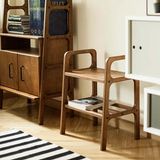 Woodesk Arce Masif Ahşap 50x65 CM Tik Renk Kitaplık Komodin ve Raf Ünitesi Cpt4739-50