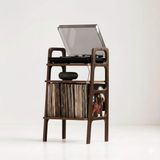Woodesk Aria Ahşap Kitaplık ve Pikap Standı, Ceviz Renk