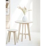Woodesk Breva, Ahşap Orta Sehpa, Coffe Table, 60X60 - Beyaz