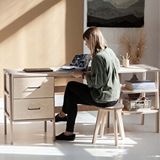 Woodesk Cadenza Ahşap Çalışma Masası 180x50 Natural Renk Cpt4634-180 Renksiz