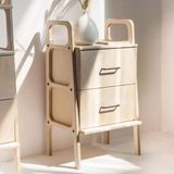 Woodesk Cpt4652-50 Sabina Masif Ahşap 90x50 cm Naturel Renk Dolap