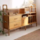 Woodesk CPT4683-140 Veta Masif Ahşap 190x115 CM Tik Renk Dolap