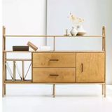 Woodesk CPT4696-170 Riva Masif Ahşap 170x115 cm Natural Renk Dolap