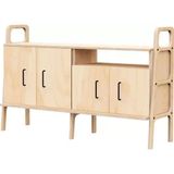 Woodesk Cpt4713-170 Notte Masif Ahşap 140x90 cm Naturel Renk Dolap