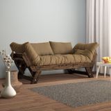 Woodesk CPT8119-210 Adalar Masif Ceviz-Camel Renk 2'li Kanepe