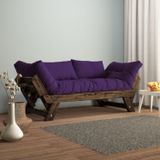 Woodesk CPT8121-210 Adalar Masif Ceviz-Mor Renk 2'li Kanepe