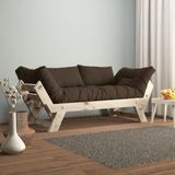 Woodesk CPT8123-210 Adalar Masif Natural-Kahve Renk 2'li Kanepe