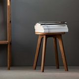 Woodesk Ihlamur, Ahşap Tabure, 32x41 Cm (1 Adet) Ceviz Renk, Cpt4737-32
