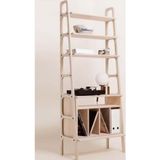 Woodesk Lontano, Masif Ahşap Kitaplık Ve Raf Ünitesi, 190X75, Natural Renk, Cpt4746-190