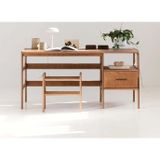 Woodesk Nordik Ahşap Çalışma Masası 180x65 cm Tik Renk Cpt4629-180