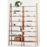Woodesk Presa, Masif Ahşap Kitaplık Ve Raf Ünitesi, 190X140, Tik Renk, Cpt4765-190