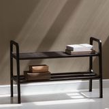 Woodesk Rastro, Masif Ahşap, Ayakkabılık Ve Raf Sistemi, 100X65, Siyah Renk, Cpt4731-100